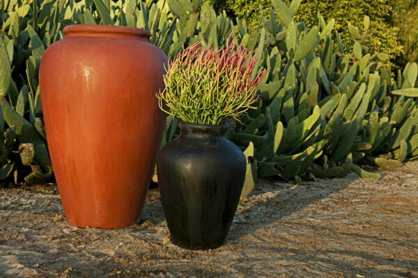 Alter Vase Black and Terra Cotta