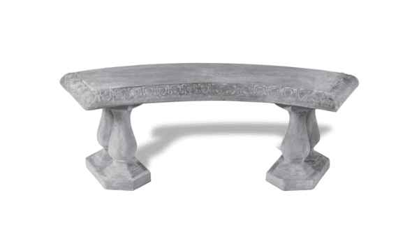 Curved Garden Bench Lead Gray