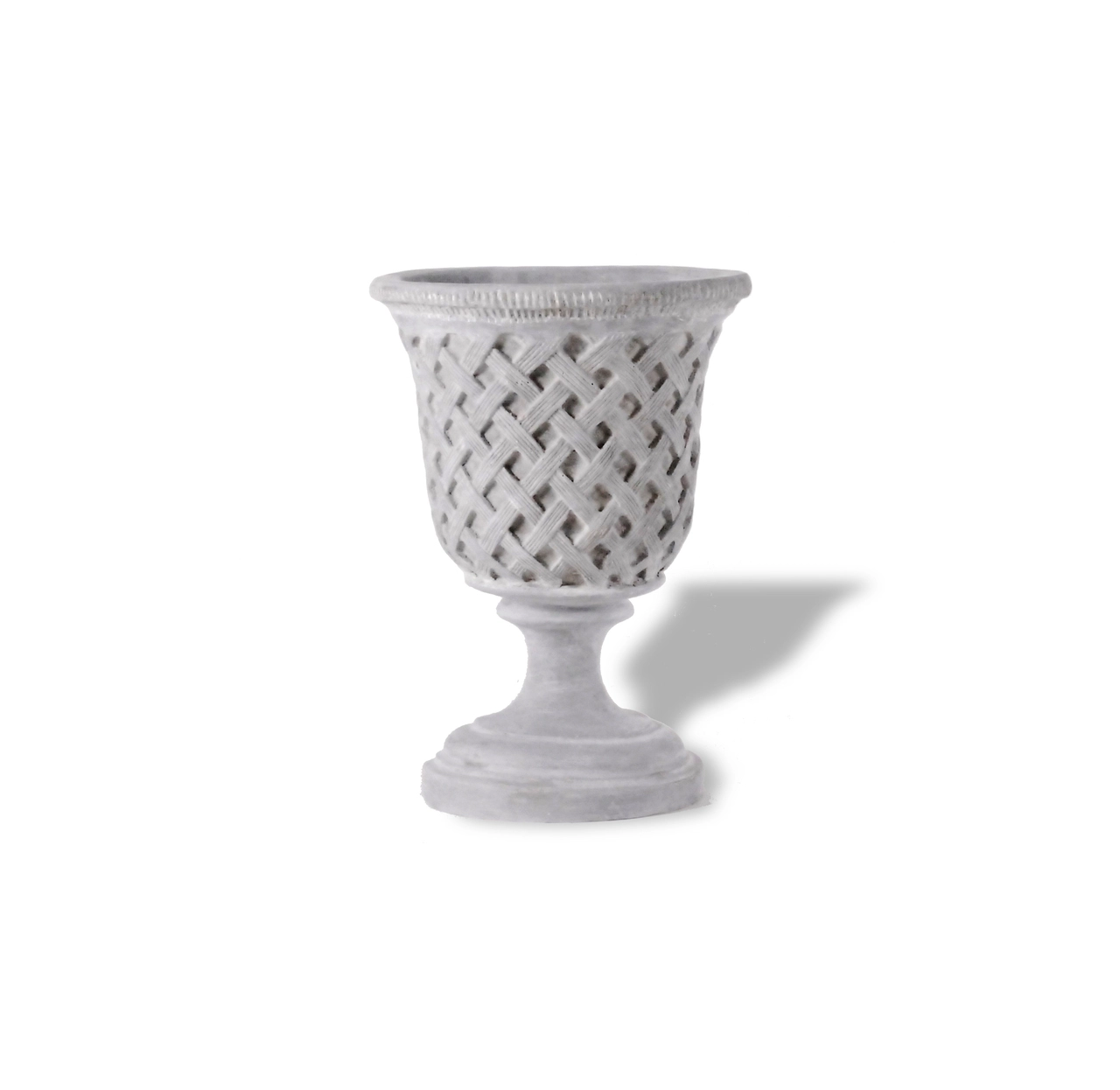 Lattice Urn Without Top Lead Gray Color