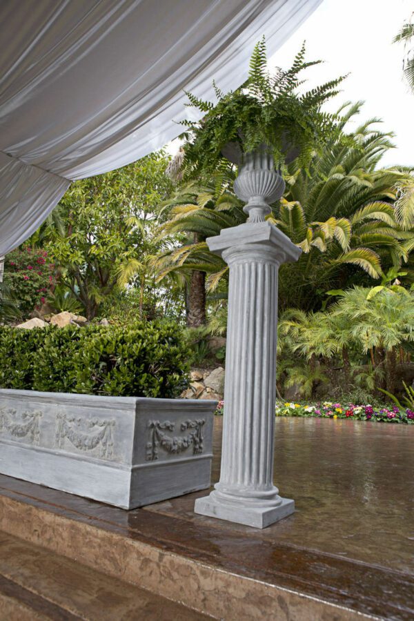 Half Classic Ribbed Urn Remarkably Light Strong Weather-Proof