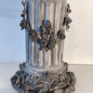 Scroll Base With Flowers Pedestal